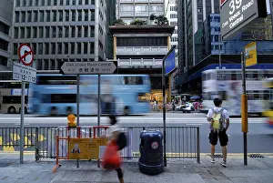 Hong Kong City Life Print: Busy Streets of Queensroad