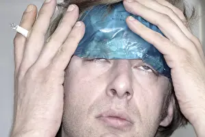 Migraine Pain Relief Prints: Man with a coolpack