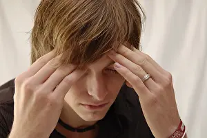 Men's Health Issues Prints: Man has headache