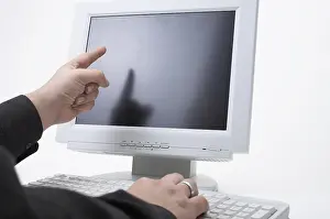 Office Work Prints: Man points to display