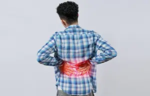 Back Pain Relief Prints: Man with spine and lower back problems