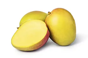 Healthy Dessert Options Prints: Mango isolated on white background