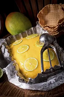 Tropical Fruit Smoothie Prints: Mango lime ice