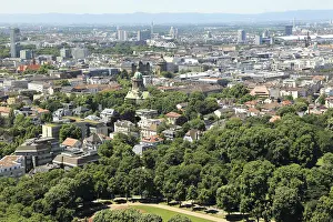 Deserted Cityscape Europe Prints: Mannheim from above