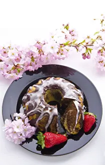 Sweet Cherry Treats Prints: Marble cake with cherries