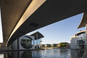Parliament Prints: Marie-Elisabeth-Luders-Haus Print at Sunrise, Berlin