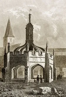 Market Cross Print, Malmesbury, Wiltshire, England