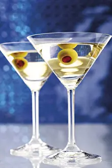 Food And Drink Images Prints: Two martinis with olive