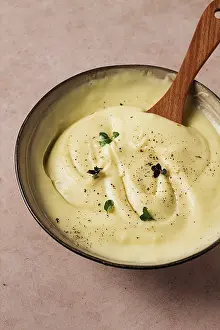 Micro Greenery Prints: Mashed potatoes, with micro greenery and spices