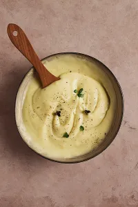 Micro Greenery Prints: Mashed potatoes, with micro greenery and spices