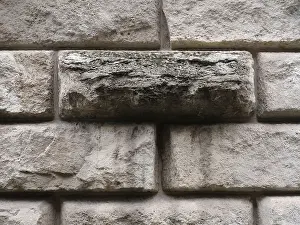 Rustic Stone Background Prints: Massive limestone wall ? Structure texture background