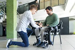 Physiotherapy Equipment Prints: Mechanical exoskeleton