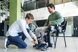 Physiotherapy Equipment Prints: Mechanical exoskeleton