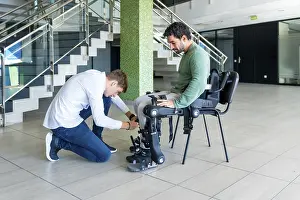 Physiotherapy Equipment Prints: Mechanical exoskeleton