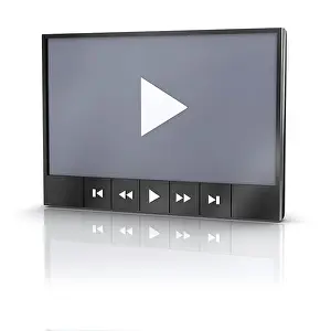 Leisure Hobby Activity Prints: Media video player with reflection