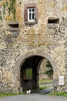 Abandoned Castle Fortification Prints: Medieval gate tower of the outer bailey