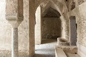 Mediterranean Sea Coastal Area Prints: Medieval vault, corridor, column