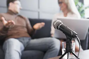 Microphone Interview Prints: Microphone interview