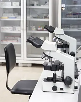 Framed Print : Laboratory Microscope Print Framed Print : Laboratory Microscope Print