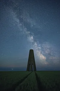 Milky Way Over Devon Prints: Milky Way over The Daymark, Devon