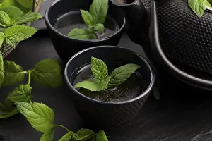 Deserted Grocery Store Scene Prints: Mint tea