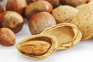Almond Nutrition Prints: Mixed nuts, hazelnuts, almonds