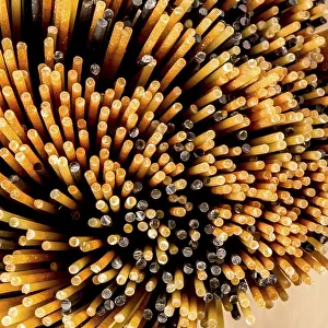 Spaghetti Meal Prints: Mixed spaghetti viewed from the top