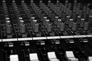Recording Studio Setup Prints: Mixing console
