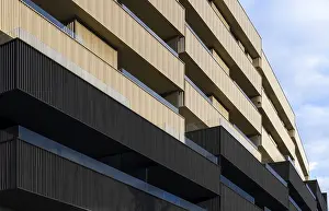 Modern Building Design Prints: Modern architecture emphasizing sustainability