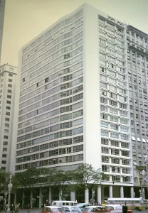 Urban Environment In South America Prints: Modern architecture office building in Rio de Janeiro, Brazil 1962