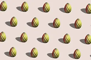 Symbolic Easter Picture Prints: Modern Colorful Easter egg pattern made