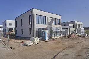 Urban Residential Building Prints: Modern new development area under construction