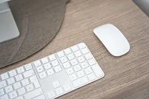 Desktop Computer Setup Prints: Modern workplace with desktop computer
