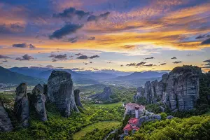 Southeastern Europe Landmark Prints: Monastery of Rousanou and Monastery of St
