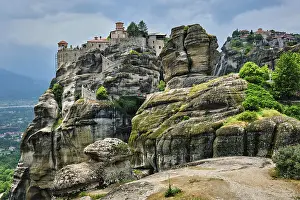 Sunset In Meteora Greece Prints: Monastery of Varlaam monastery