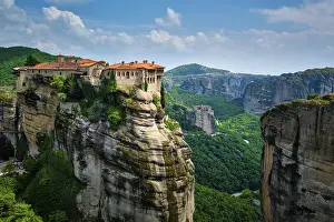 Greek Tourist Destination Prints: Monastery of Varlaam monastery