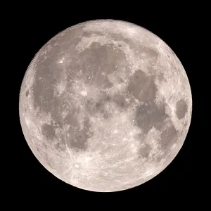 Deserted Landscape At Night Prints: Full moon at night