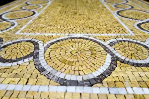North African Travel Photography Prints: Mosaic tile background of texture