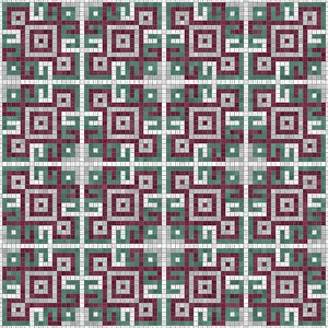 Marble Floor Pattern Prints: Mosaic tiles background, seamless vector pattern