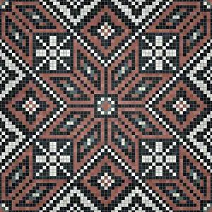 Marble Floor Pattern Prints: Mosaic tiles background, seamless vector pattern