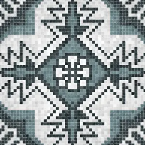 Mosaic Tile Background Prints: Mosaic tiles background, seamless vector pattern