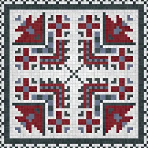 Modern Architectural Style Prints: Mosaic tiles background, seamless vector pattern