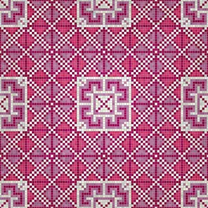 Modern Architecture Illustration Prints: Mosaic tiles background, seamless vector pattern