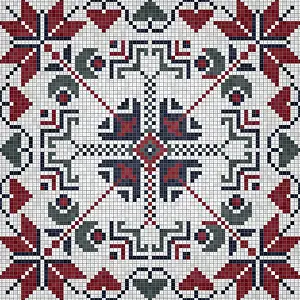 Marble Floor Texture Prints: Mosaic tiles background, seamless vector pattern