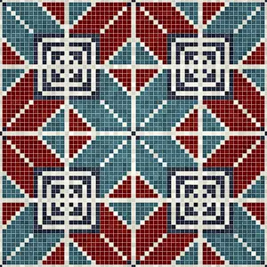 Marble Floor Pattern Prints: Mosaic tiles background, seamless vector pattern
