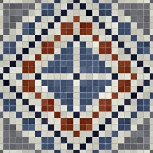 Baroque Art Style Prints: Mosaic tiles background, seamless vector pattern