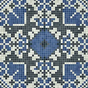 Marble Floor Pattern Prints: Mosaic tiles background, seamless vector pattern