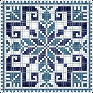 Marble Floor Pattern Prints: Mosaic tiles background, seamless vector pattern