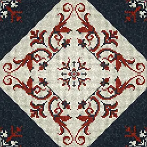Marble Floor Pattern Prints: Mosaic tiles background, seamless vector pattern