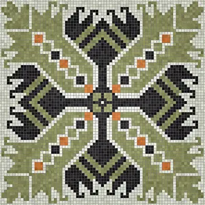 Marble Floor Pattern Prints: Mosaic tiles background, seamless vector pattern